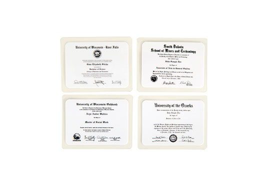 Four certificates of authenticity are shown.