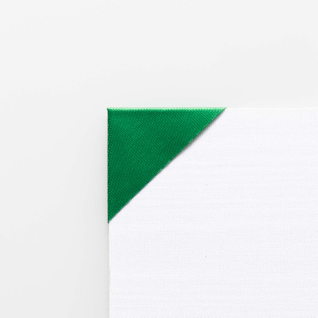 Green Corner Ribbon Colors on a white background