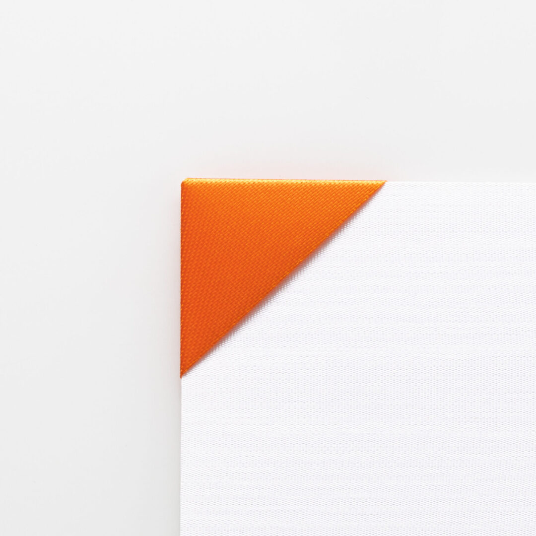 Close-up of an orange canvas