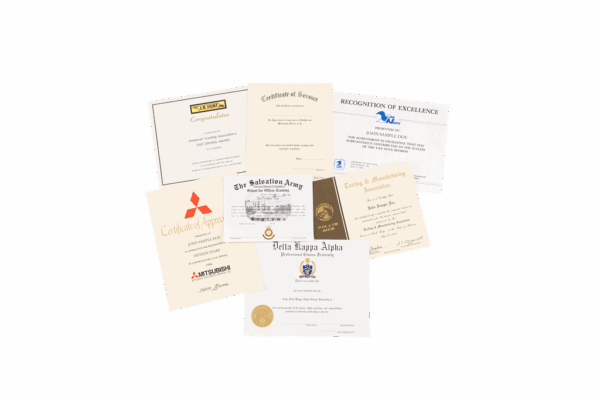 Certificates